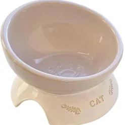 Cat ceramic bowl elevated CAT