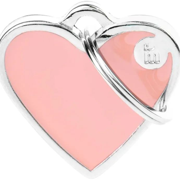 ID-Bricka MyFamily HjärtaRosa/silver