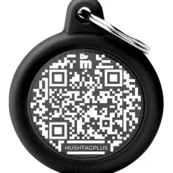 ID-Bricka MyFamily Hush QR, cirkel svart