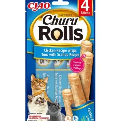 Kattgodis Churu Cat Rolls Chicken/tuna Wrap With Scallop