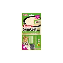 Kattgodis CHURU SKIN & COAT CHICKEN & SCALLOP 4ST