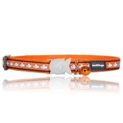 Katthalsband fashion fisk reflex orange