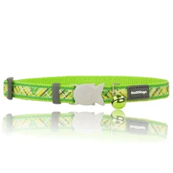 Katthalsband Flanno Lime