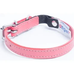 Katthalsband Genuine Leather Slät Rosa