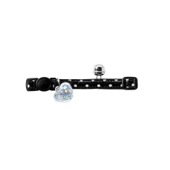 Katthalsband Glossy Dots Svart