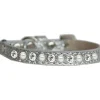 Katthalsband Ice Silver med strass och stenar