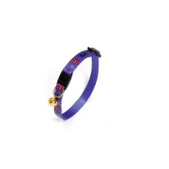 Katthalsband Nylon collars flowers Blå