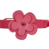 Katthalsband PU-läder med glittereffekt Rosa