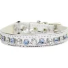 Katthalsband Rhinestone Silver