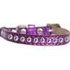 Katthalsband Strass Glittrigt Lila
