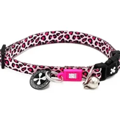 Katthalsnband Max&Molly med Smart ID Leopard Rosa