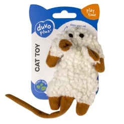 Kattleksak Cushy Crackle Mouse Brun/Vit