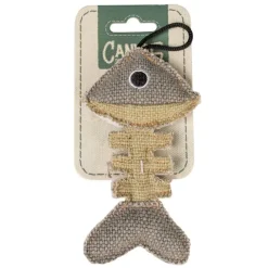 Kattleksak Duvo Canvas Fiskben Grå/Beige