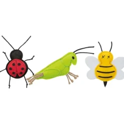 Kattleksaker insekter filt catnip