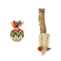 Kattleksaker Natural 2pack 18cm