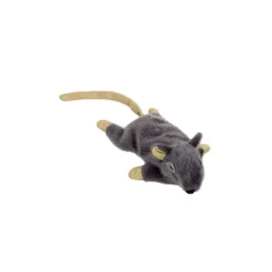Kattleksak Grå Mus i plysch med catnip