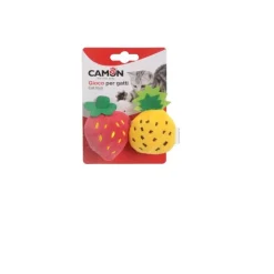 Kattleksak i plysch, jordgubbe & ananas