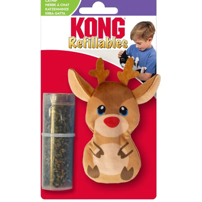 Kattleksak Julig KONG Holiday Refillables Ren