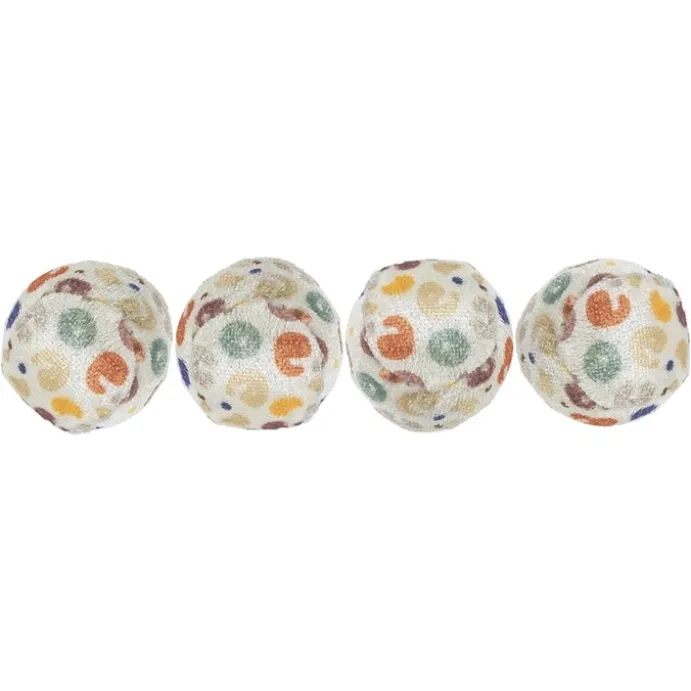 Kattleksak Leopardboll 4-pack