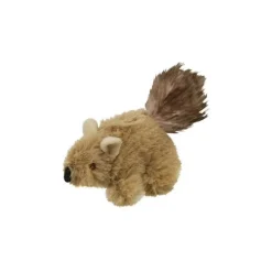 Kattleksak Play-N-Squeak backyard squeaking squirrel Beige