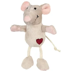 Kattleksak Plyschmus beige 11 cm