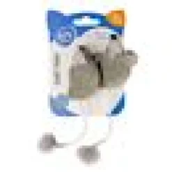 Kattleksak Plyschmus Kul svans Grå 2pack