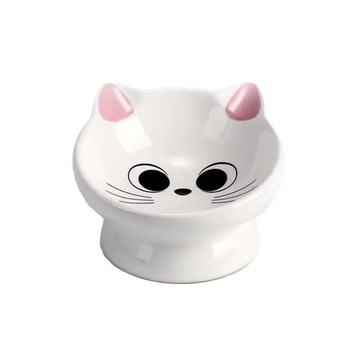 Kattmatskål Cat Face Tilt Rosa