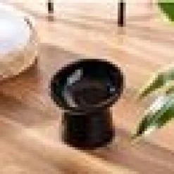 Kattmatskål Luxe Flute Svart