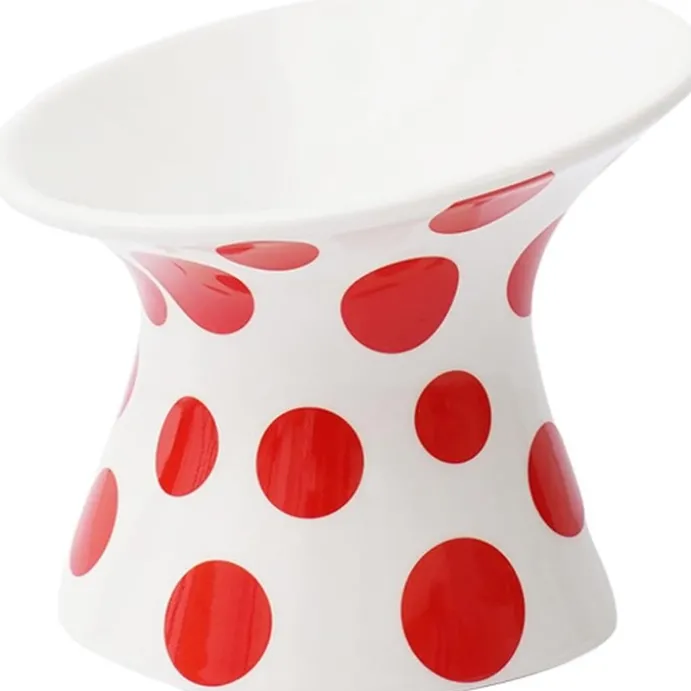 Kattmatskål Zeze Dots Röd