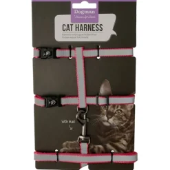 Kattsele-set Rosa med reflexband