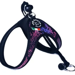 Kattsele Tre Ponti Basic pythonmönster Rosa