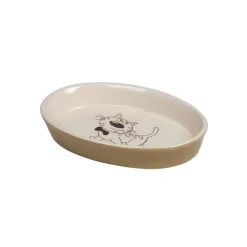 Kattskål keramik Motiv Brun 73638