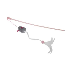 Kattvippa RealMouse pip-ljud rosa/grå