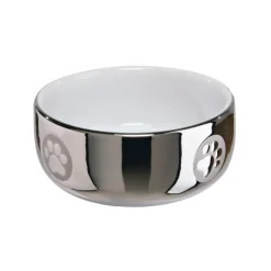 Keramikskål, 0,3L, 11 cm, silver/vit