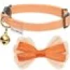 klassiska eleganta Katthalsband rosett Orange