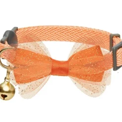 klassiska eleganta Katthalsband rosett Orange
