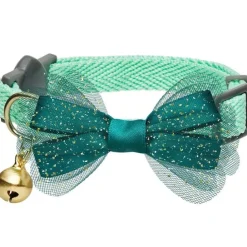 klassiska eleganta Katthalsband rosett Mint