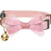 klassiska eleganta Katthalsband rosett Rosa