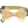 klassiska eleganta Katthalsband rosett Beige
