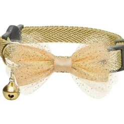 klassiska eleganta Katthalsband rosett Beige