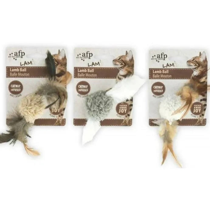 Kvittrande Lammboll Med Fjädrar & Catnip