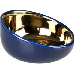Matskål Stone Obliq Blå/Guld