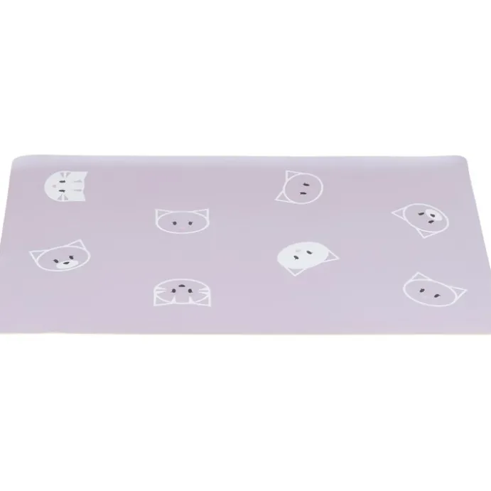 Mimi katt matskålsunderlägg Lila/Rosa