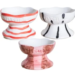 Stripe upphöjd kattskål