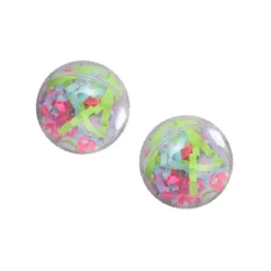 Transparent boll med papper inuti 2-pack