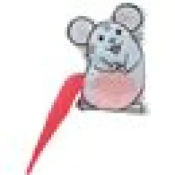 Tunn Tyg Mus catnip 7,5cm