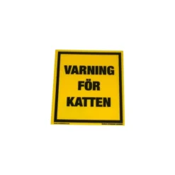 Varning för katten GUL
