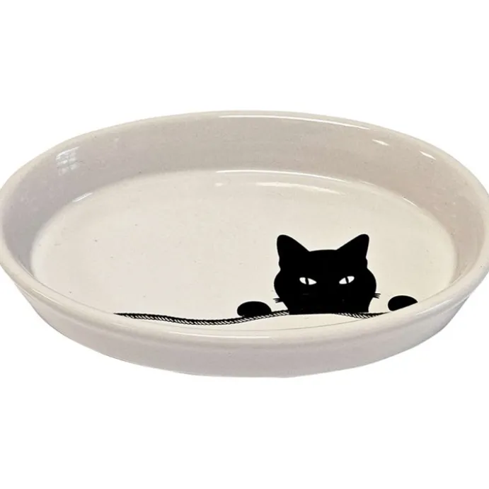 Wilson keramikskål katt Vit